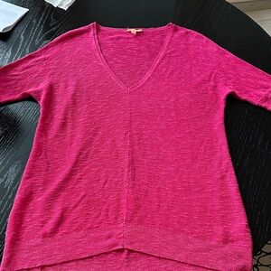 Eileen Fisher Pink V-Neck Sweater